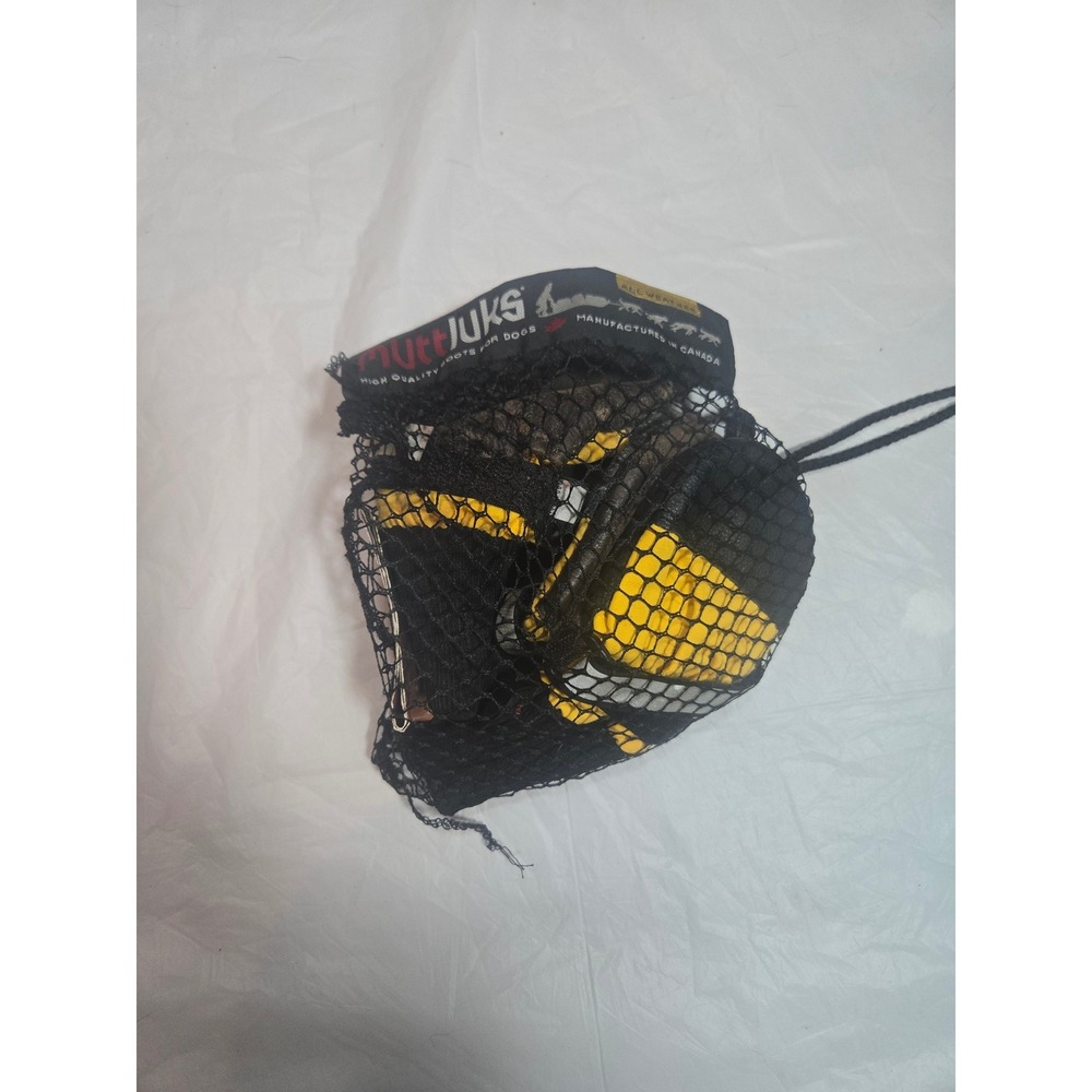 Muttluks All Weather Dog Boots Medium Yellow Black 4pc Canada Used